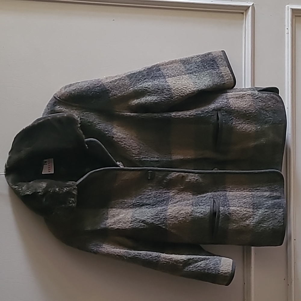 Steinbock Tyrol Austria Wool Mohair Cashmere Blend Plaid Jacket Sz 10